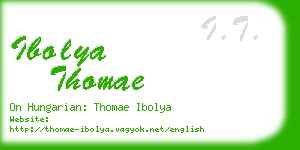 ibolya thomae business card